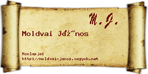 Moldvai János névjegykártya